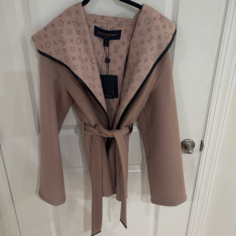 Louis Vuitton Signature Short Hooded Wrap Coat
